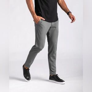 BYLT Basics Men’s Everyday Pant 2.0 Charcoal Large Tapered Fit Stretch Nylon